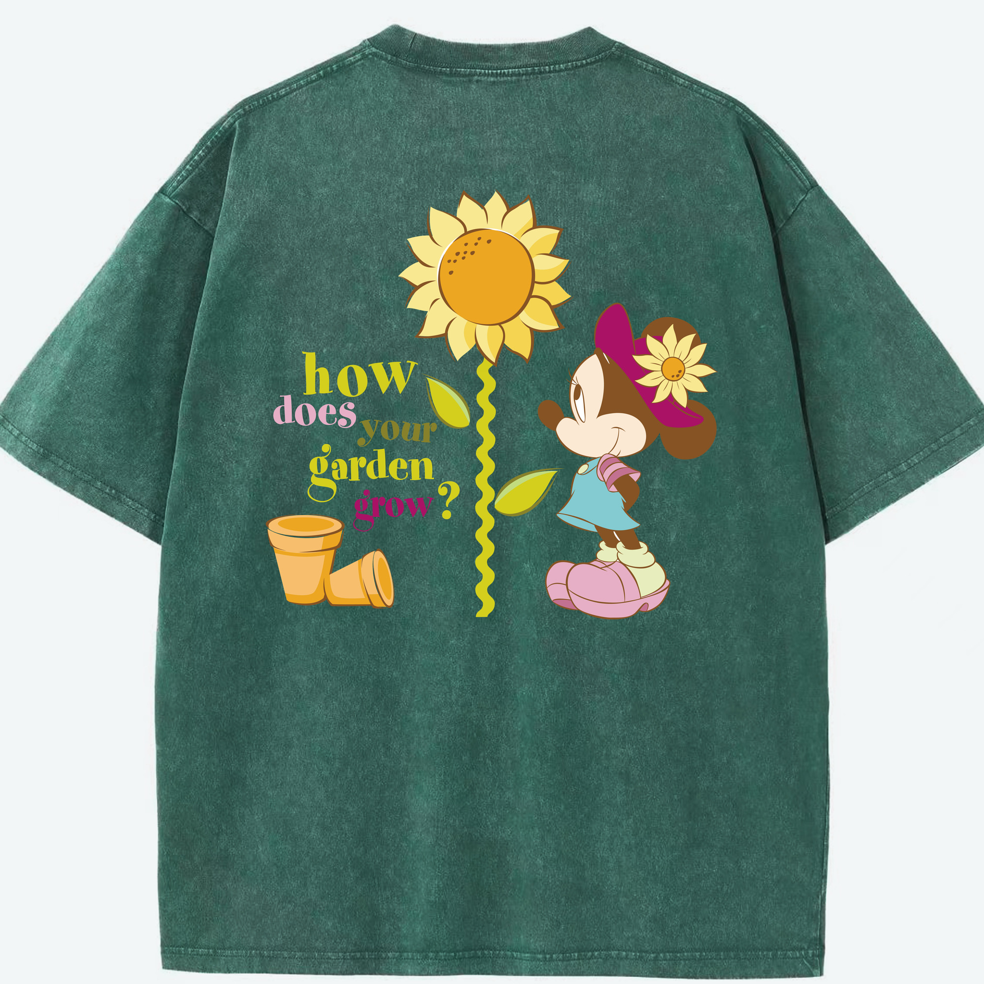 （画像用） ミッキーマウス Mickey Mouse 綿100% ヴィンテージ風 半袖Tシャツ（背面プリント）